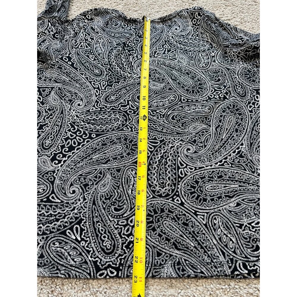 2 pc Lot Croft & Barrow Long Sleeve Shirts Womens Sz 1X Paisley Abstract Pattern - Picture 11 of 16